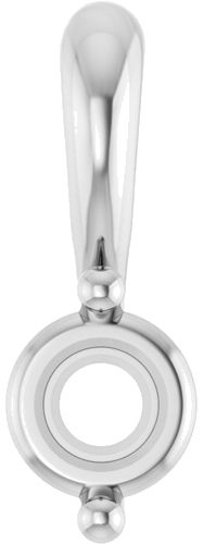14K White 3 mm Round 2-Prong Basket Pendant Mounting (1)