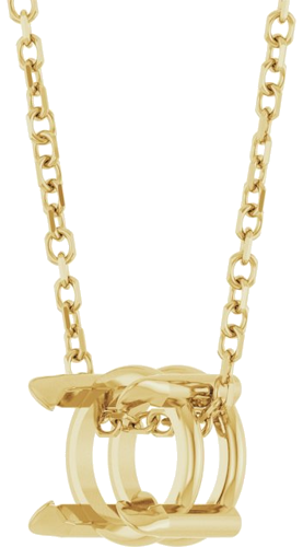 Pakabukas „Solitaire Slide“ 585 Geltonojo Aukso Round 6mm (2)