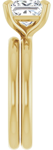 Sužadėtuvių Žiedas „Solitaire“ 585 Geltonojo Aukso Square 7mm (9)