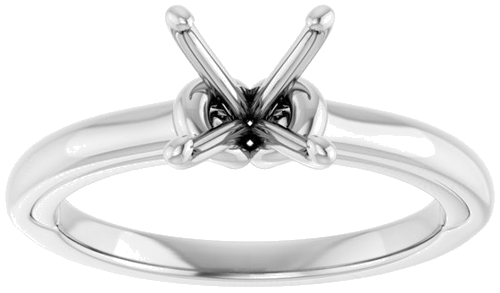 Sužadėtuvių Žiedas „Solitaire“ 585 Baltojo Aukso Round 7.4mm (3)