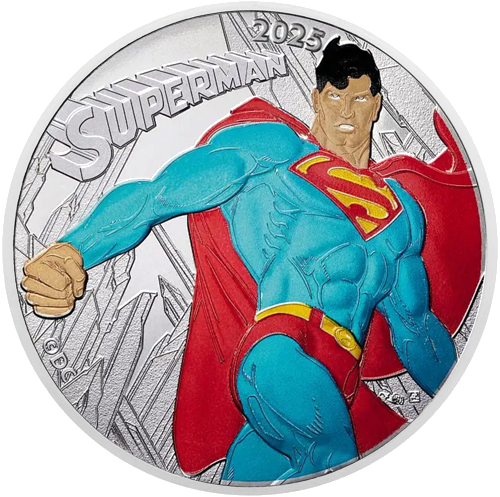 10 евро SUPERMAN 2025 сребърна монета на Франция в BU карта (2)