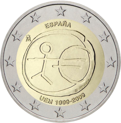 2009 Испания EMU монета 2 евро (1)