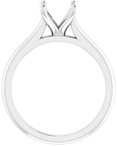 14K White 7.4 mm Round Solitaire Engagement Ring Mounting (2)