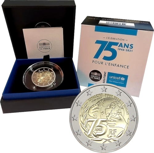 2021 France UNICEF 2 euro PROOF coin (1)