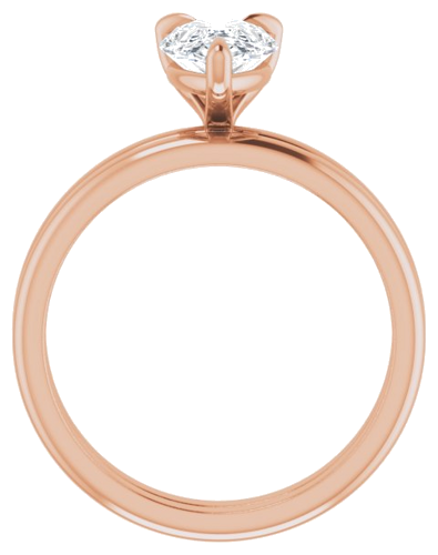 14K Rose  9x6 mm Pear Solitaire Engagement Ring Mounting (7)
