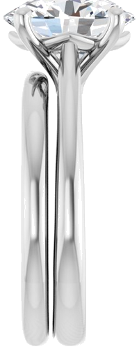 Sužadėtuvių Žiedas „Solitaire“ 950 Platinos Oval 10mm x 8mm (9)