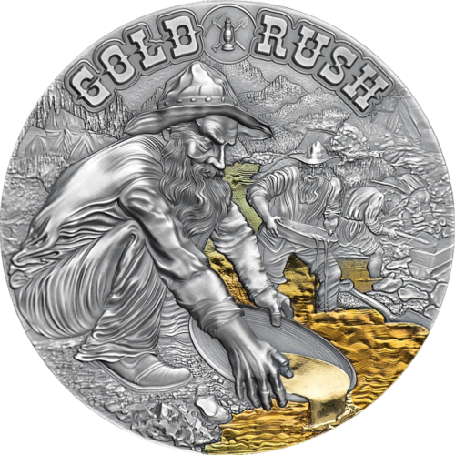 2000 franks gold rush 2021 Cameroon silver coin (2)