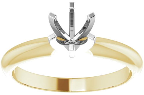 Sužadėtuvių Žiedas „Light Solitaire“ 585 Baltojo Ir Geltonojo Aukso Round 5mm x 5.3mm (3)