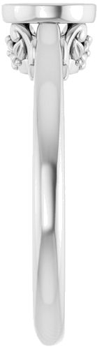 Sužadėtuvių Žiedas „Bezel-Set“ 585 Baltojo Aukso Round 5.2mm (4)