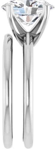 Platinum  10x8 mm Oval Solitaire Engagement Ring Mounting (9)