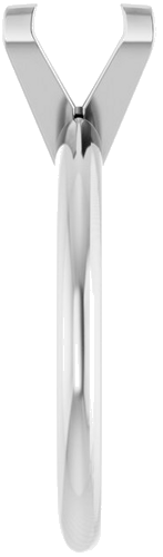 Sužadėtuvių Žiedas „V-End Solitaire“ 585 Baltojo Aukso Square 7mm (4)