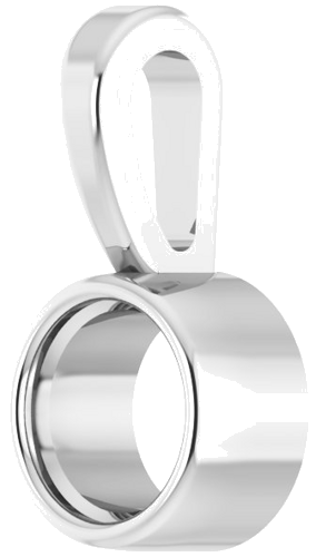 14K White 3 mm Round Bezel-Set Solitaire Pendant Mounting (2)