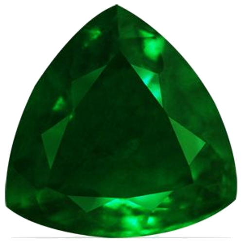 3.39 carat GREEN Trilliant Smaragdas (1)