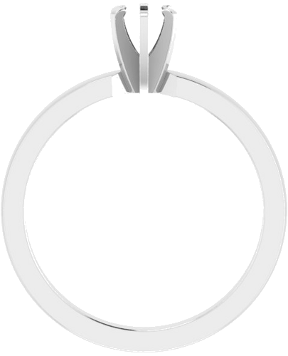 Sužadėtuvių Žiedas „Solitaire“ 585 Baltojo Aukso Round 4.1mm (2)