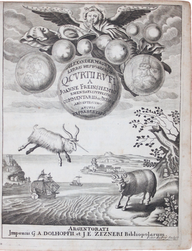 Antikvarinė knyga „Q. Curtius Rufus De Rebus Alexandri Regis Macedonum...“, 20 x 16 cm, 1670 m., Prancūzija (1)