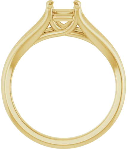 14K Yellow 7x5 mm Emerald Solitaire Engagement Ring Mounting (2)