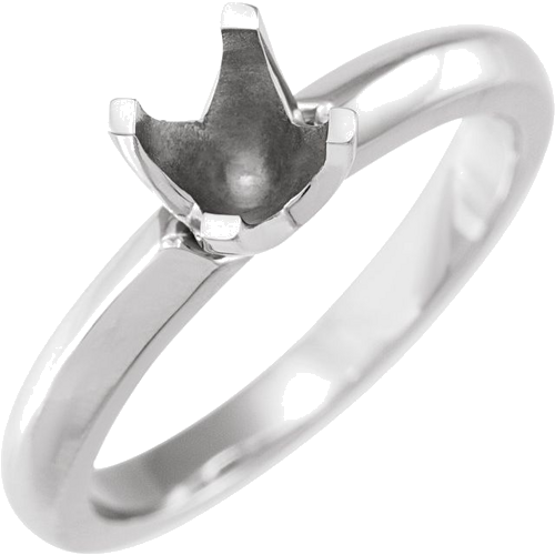 Sužadėtuvių Žiedas „Low Solstice Solitaire®“ 585 Baltojo Aukso Round 6.5mm (1)