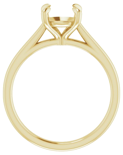 18K Yellow  7.4 mm Round Solitaire Engagement Ring Mounting (2)