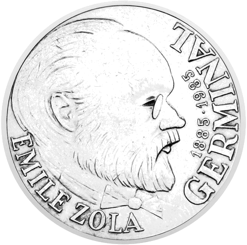 100 franku Emīls Zolā 1985 Francija sudraba monēta (1)