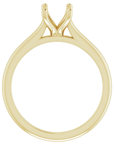 Sužadėtuvių Žiedas „Solitaire“ 750 Geltonojo Aukso Emerald 7mm x 5mm (2)