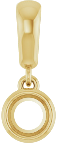 Pakabukas „Bezel-Set“ 585 Geltonojo Aukso Round 4.1mm (1)