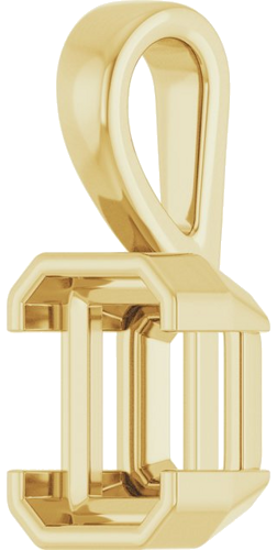 14K Yellow 8x6 mm Emerald Pendant Mounting (2)