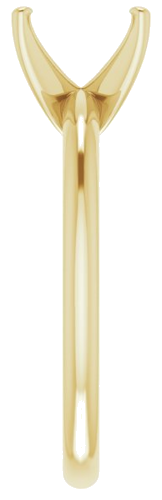 14K Yellow  7x5 mm Emerald Solitaire Engagement Ring Mounting (4)