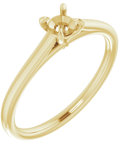 Sužadėtuvių Žiedas „Solitaire“ 585 Geltonojo Aukso Round 4.1mm (1)