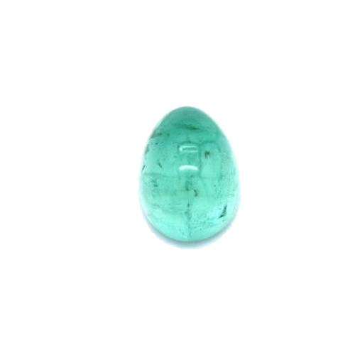 1.79 carat GREEN CABOCHON cut Pear Smaragdas (1)