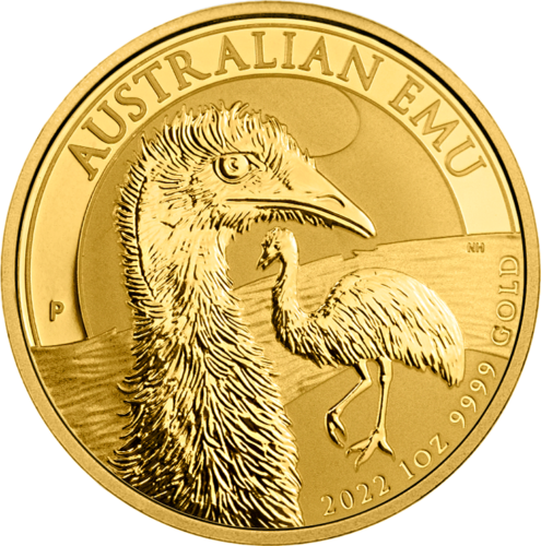 1 oz Emu 2022 Austrālija Zelta monēta (1)