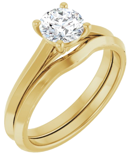 Sužadėtuvių Žiedas „Claw-Prong“ 14k yellow gold Round 5.8mm (6)