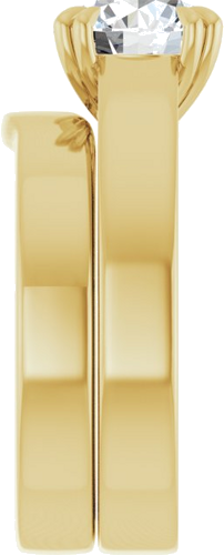 Sužadėtuvių Žiedas „Solitaire“ 417 Geltonojo Aukso Round 8mm (9)