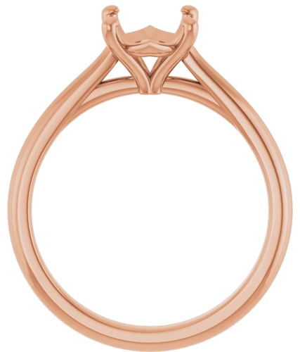 Sužadėtuvių Žiedas „Solitaire“ 585 Rožinis Aukso Oval 9mm x 7mm (2)