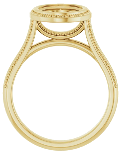 Sužadėtuvių Žiedas „Solitaire“ 585 Geltonojo Aukso Oval 10mm x 8mm (2)