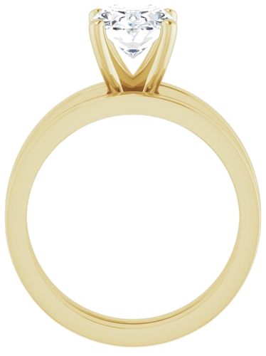 Sužadėtuvių Žiedas „Solitaire“ 585 Geltonojo Aukso Oval 9mm x 7mm (7)