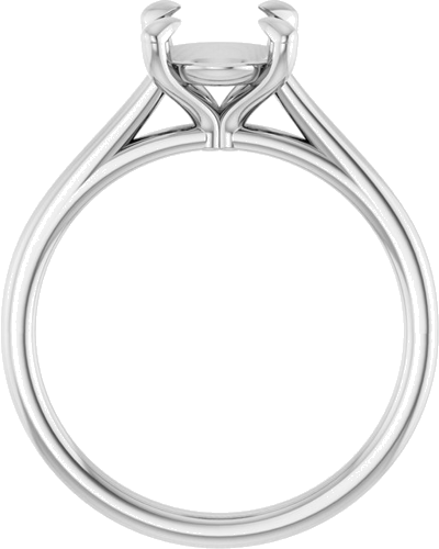 Sužadėtuvių Žiedas „Solitaire“ 585 Baltojo Aukso Oval 9mm x 7mm (2)