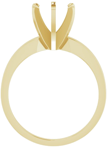 Sužadėtuvių Žiedas „Solitaire“ 585 Geltonojo Aukso Round 7.3mm x 7.7mm (2)