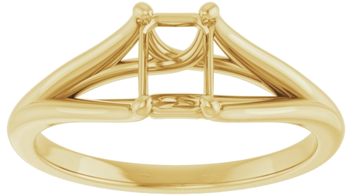 Sužadėtuvių Žiedas „Solitaire“ 585 Geltonojo Aukso Emerald 6mm x 4mm (3)