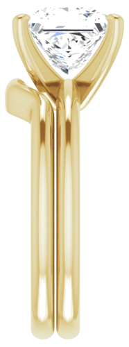 Sužadėtuvių Žiedas „Solitaire“ 585 Geltonojo Aukso Square 7.5mm (9)