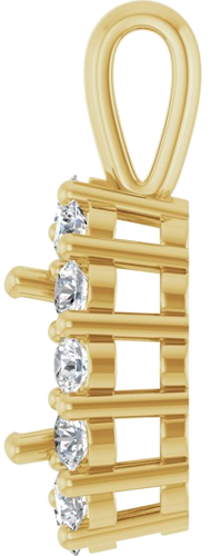 Pakabukas „Halo-Style“ 585 Geltonojo Aukso Oval 8mm x 6mm (3)