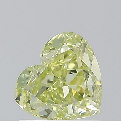 1.01 carat Fancy Greenish Yellow-SI2 Natūralus Heart Deimantas (1)
