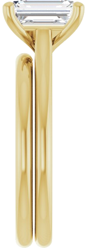 10K Yellow 8x6 mm Emerald Solitaire Engagement Ring Mounting (9)