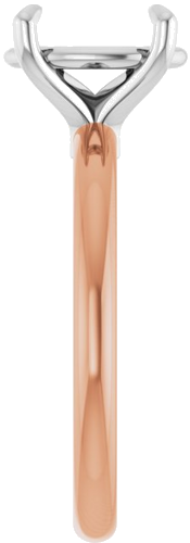 Sužadėtuvių Žiedas 585 Baltojo Ir Rožinis Aukso Oval 10mm x 8mm (4)