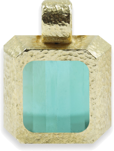 Zelta kakla rotājums ar zaļo turmalīnu (6)