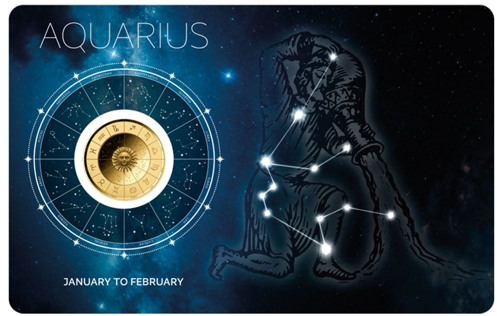 1/1000 oz Aquarius (Zodiac Series) 3000 Francs Chad gold coin (1)