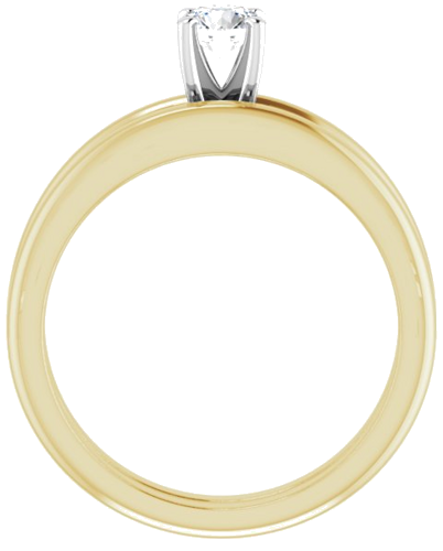 14K Yellow   White  4.4 mm Round Solitaire Engagement Ring Mounting (7)