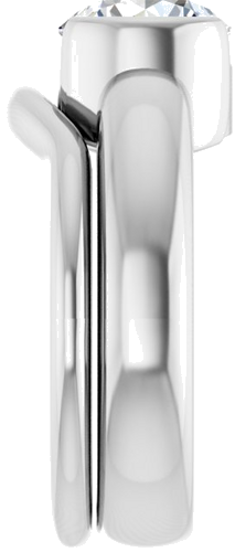 Sužadėtuvių Žiedas „Half Bezel Solitaire“ 950 Platinos Round 8mm (9)
