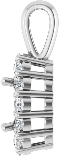 14K White 6x4 mm Oval 1 5 CTW Natural Diamond Semi-Set Pendant (3)