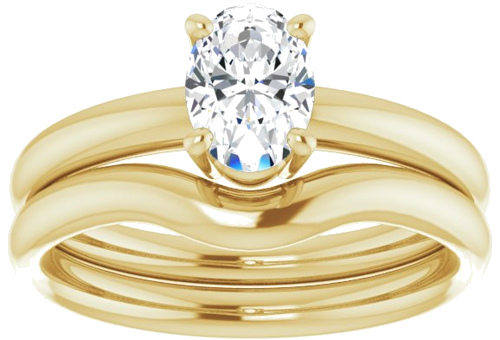 14K Yellow 7x5 mm Oval Engagement Ring Mounting (8)