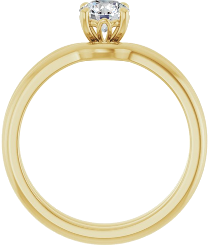 14K Yellow 5.2 mm Round Solitaire Engagement Ring Mounting (7)